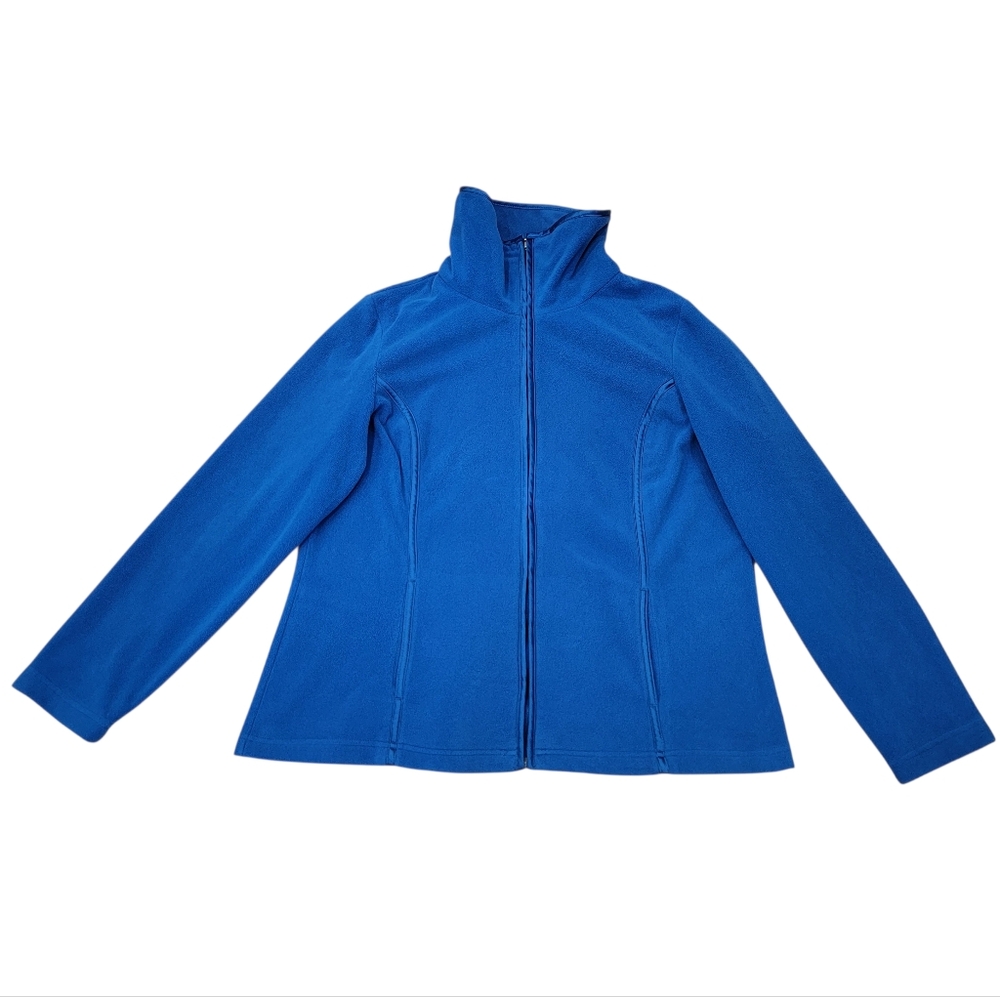 Vintage Northern Reflections Fleece Zip Up Jacket Blue Warm Cozy Women’s L - Picture 6 of 15